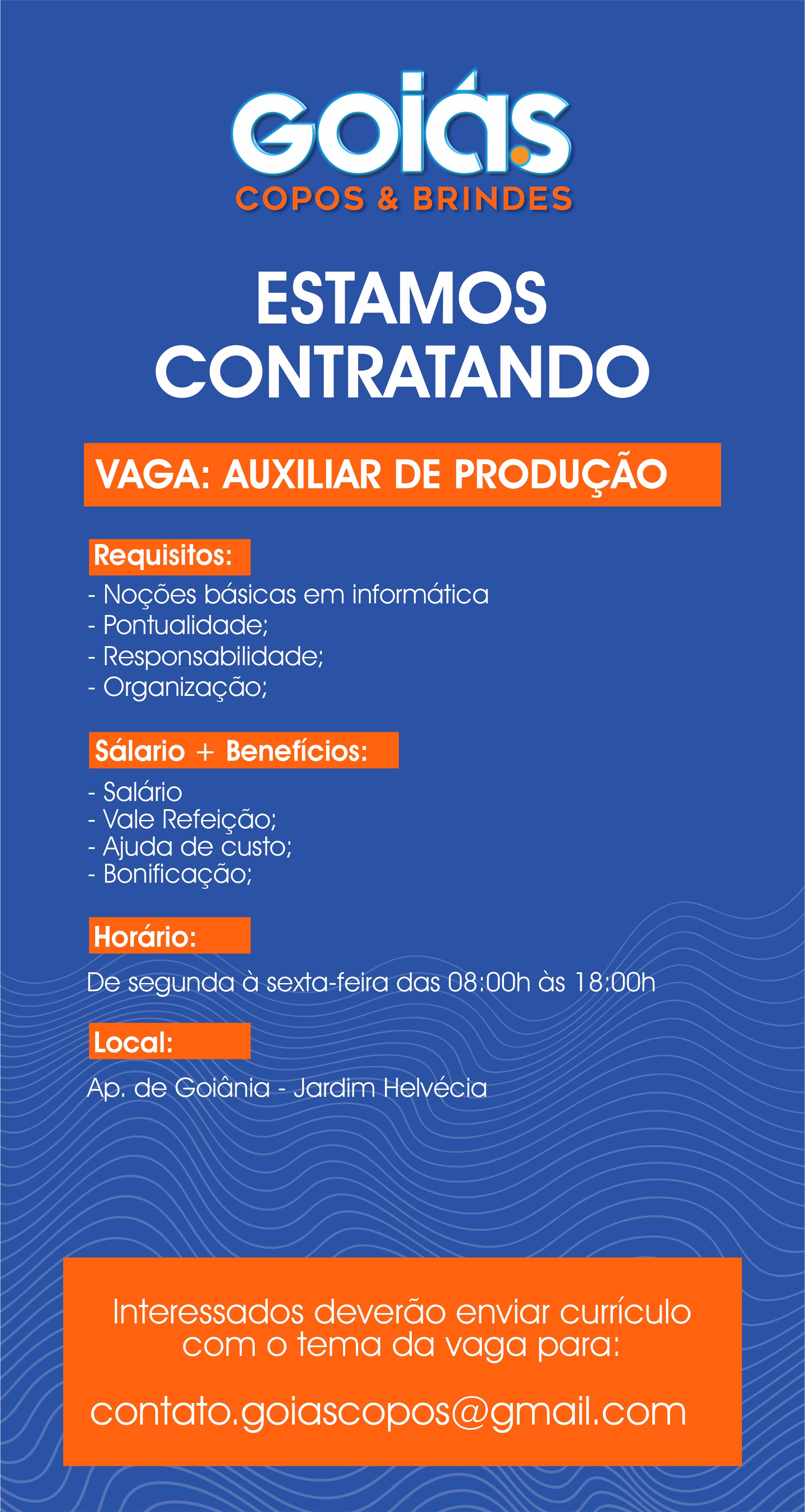 Vaga de Emprego - Produção